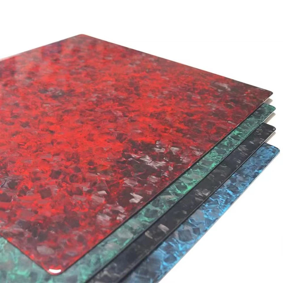 Red Forged Carbon Fiber Plate