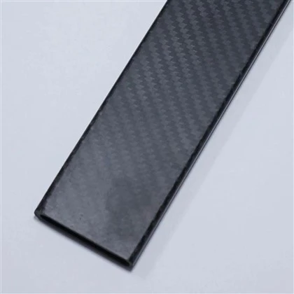 لوله مسطح فیبر کربن مات Twill