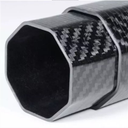 لوله شش گوش فیبر کربن براق یا مات